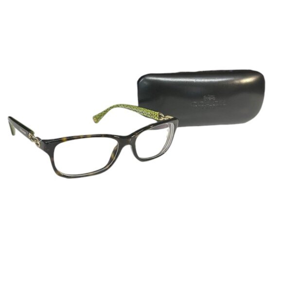 Coach HC5232 Fannie Dark Tortoise/Green Sig C Eyeglass Glasses Frames 52-16 135 - Picture 4 of 15